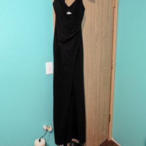 Long Black Dress With Slit on Side